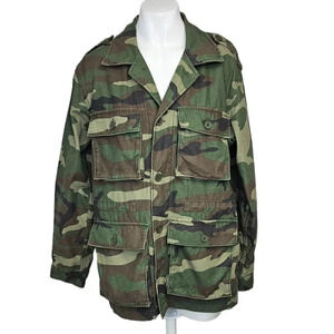 Aritzia TNA Minerva  Camo Green Utility Jacket Cinch Waist Size XS